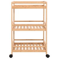 Keukentrolley met Wielen Naturel 46 x 38 x 76 cm Bamboe 4
