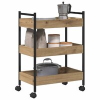 Keukentrolley Artisan Eiken 50 x 30 x 70 cm Bewerkt hout 3