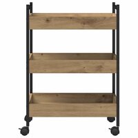 Keukentrolley Artisan Eiken 50 x 30 x 70 cm Bewerkt hout 7