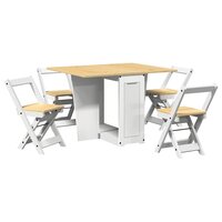 5-delige Eethoek Corona inklapbaar grenenhout wit 2