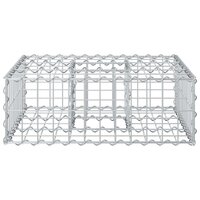 Gabion Verhoogd Bed Zilver 60 x 60 x 20 cm Gegalvaniseerd staal 4