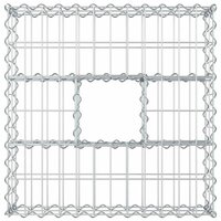 Gabion Verhoogd Bed Zilver 60 x 60 x 20 cm Gegalvaniseerd staal 5