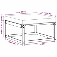 Outdoor Hocker Massief Acaciahout Naturel 8