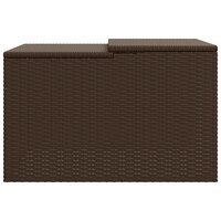 Garage voor robotmaaier 86x90x52/57 cm poly rattan bruin 7