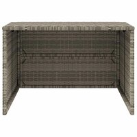 Garage voor robotmaaier 86x90x52/57 cm poly rattan grijs 6