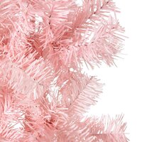 Kunstkerstboom half met standaard smal 120 cm roze 8