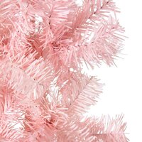 Kunstkerstboom half met standaard smal 180 cm roze 7