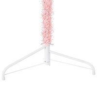 Kunstkerstboom half met standaard smal 240 cm roze 8