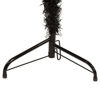 Kunstkerstboom half met standaard smal 180 cm zwart 6