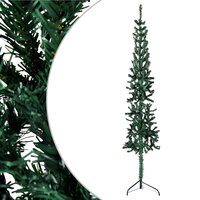 Kunstkerstboom half met standaard smal 240 cm groen 3