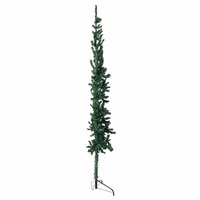 Kunstkerstboom half met standaard smal 240 cm groen 5