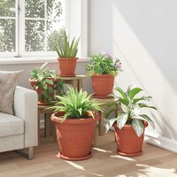 Ronde Bloempot 6 pcs Baksteenrood &Oslash; 26 x 21.5 cm Kunststof 4