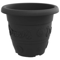 Ronde Bloempot 6 pcs Zwart &Oslash; 26 x 21.5 cm Kunststof 5