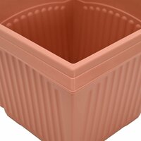 Vierkante Bloempot 6 pcs Baksteenrood 33 x 33 x 26 cm Kunststof 8