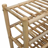 Schoenenrek met plank met opslag Naturel 68 x 28 x 63 cm Bamboe 6