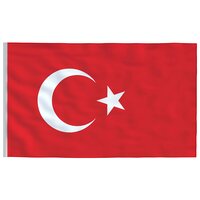 Vlag met vlaggenmast Turkije 5,5 m aluminium 4