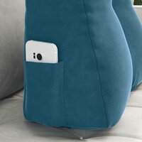 Rugkussen Blauw 45 x 24 x 50 cm Fluweel 5