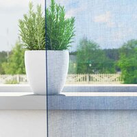 Gordijnen voile met lussen 2 st 140x140 cm koningsblauw 3