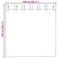 Gordijnen voile met lussen 2 st 140x140 cm koningsblauw 8