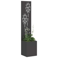 Privacyscherm Bloemen Zwart 32 x 140 cm Koudgewalst staal 3