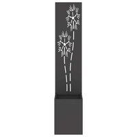 Privacyscherm Bloemen Zwart 32 x 140 cm Koudgewalst staal 5