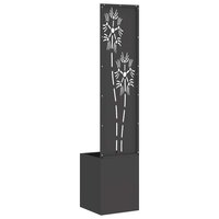 Privacyscherm Bloemen Zwart 32 x 140 cm Koudgewalst staal 7