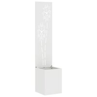 Privacyscherm Bloemen Wit 32 x 140 cm Koudgewalst staal 2