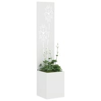Privacyscherm Bloemen Wit 32 x 140 cm Koudgewalst staal 3