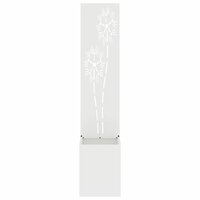 Privacyscherm Bloemen Wit 32 x 140 cm Koudgewalst staal 5