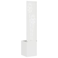 Privacyscherm Bloemen Wit 32 x 140 cm Koudgewalst staal 7
