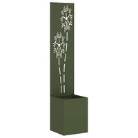 Privacyscherm Olijfgroen 32 x 140 cm Koudgewalst staal 2