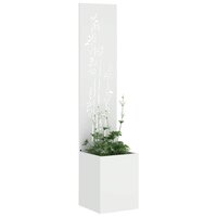 Privacyscherm Bloemen Wit 32 x 140 cm Koudgewalst staal 3