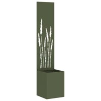 Privacyscherm Olijfgroen 32 x 140 cm Koudgewalst staal 2