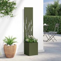 Privacyscherm Olijfgroen 32 x 140 cm Koudgewalst staal 4
