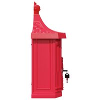 Wandgemonteerde brievenbus met opslag Rood 40,5 x 16 x 45 cm 7