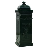 Pilaar brievenbus vintage stijl roestbestendig aluminium groen 2