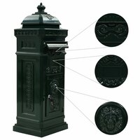 Pilaar brievenbus vintage stijl roestbestendig aluminium groen 5