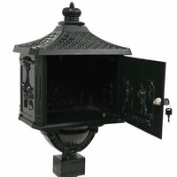 Staande brievenbus vintage stijl roestbestendig aluminium groen 9