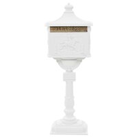 Staande brievenbus vintage stijl roestbestendig aluminium wit 3