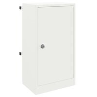Brievenbus met opslag met de deur Wit 30 x 20 x 55 cm Staal 2
