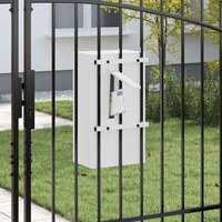 Brievenbus met opslag met de deur Wit 30 x 20 x 55 cm Staal 3