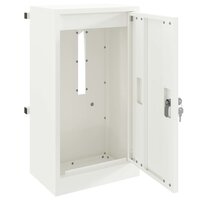Brievenbus met opslag met de deur Wit 30 x 20 x 55 cm Staal 4