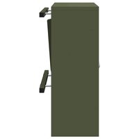 Brievenbus met opslag met slot Olijfgroen 30 x 20 x 55 cm Staal 6