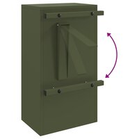 Brievenbus met opslag met slot Olijfgroen 30 x 20 x 55 cm Staal 9