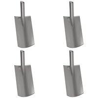 Schepblad 4 pcs Zilver 43 x 17 cm Gepoedercoat staal 2