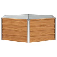 Verhoogd Tuinbed Hout Uiterlijk 129 x 129 x 45 cm 6