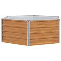 Verhoogd Tuinbed Hout Uiterlijk 129 x 129 x 45 cm 7