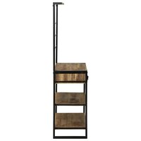 Keukenrek Bruin en zwart 80 x 40 x 160 cm Massief Mango Hout 6