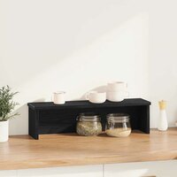 Keukenrek stapelbaar 60x15x16 cm bewerkt hout zwart 2