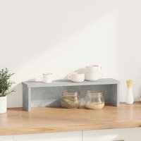 Keukenrek stapelbaar 60x15x16 cm bewerkt hout betongrijs 2